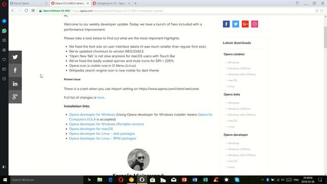 Opera DEVELOPER 53 смотреть онлайн