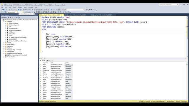 How to Load JSON File to SQL Server Table by using TSQL in SSMS - TSQL Tutorial 2021- SQL Server смотреть онлайн