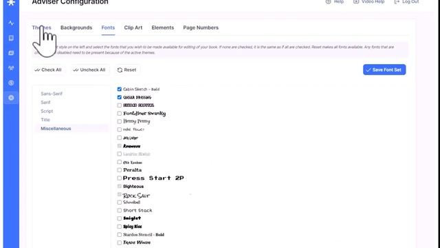 Adviser Configure Page смотреть онлайн