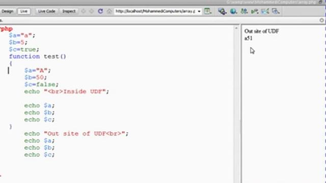 023 Local Variables - Life or Scope of Local Variable in PHP - in Hindi смотреть онлайн