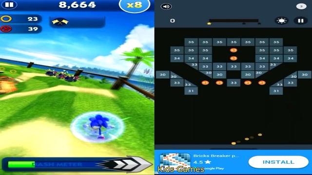 Sonic Dash vs Sonic Jump Fever смотреть онлайн