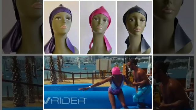 Swimscarf Self Tying Swim Cap For Long Hair