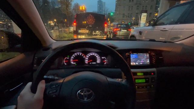 Toyota Corolla E120 POV AT Night City Drive