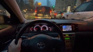 Toyota Corolla E120 POV AT Night City Drive