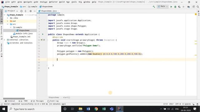 Drawing a POLYGON using JavaFx | Shapes in Java смотреть онлайн
