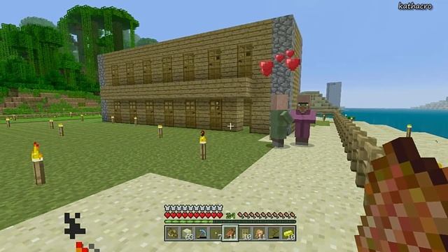 VILLAGER BREEDING And TRADING In Minecraft XBOX 360 [ Aquatic Update ]