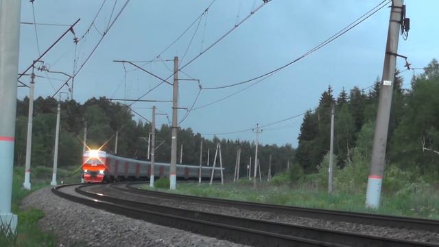 Электропоезд ЭД4-0005 перегон Голицыно - Петелино смотреть онлайн