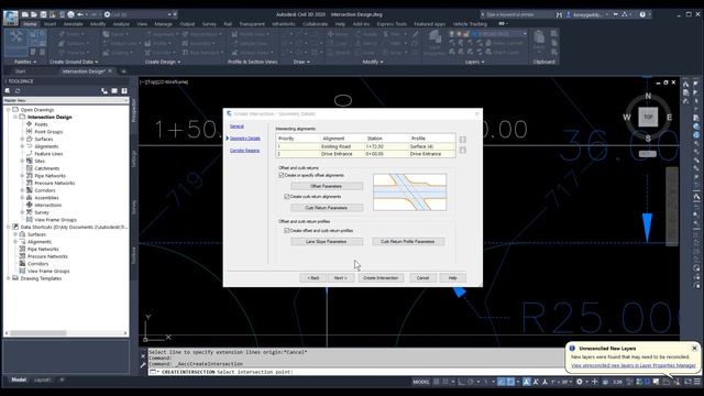 Using the Intersection Design Tool in Civil 3D смотреть онлайн