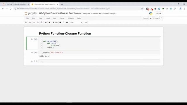 80-Python Functions - Closure Function смотреть онлайн