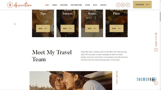 Avventure Personal Travel and Lifestyle Blog WordPress Theme Cli смотреть онлайн