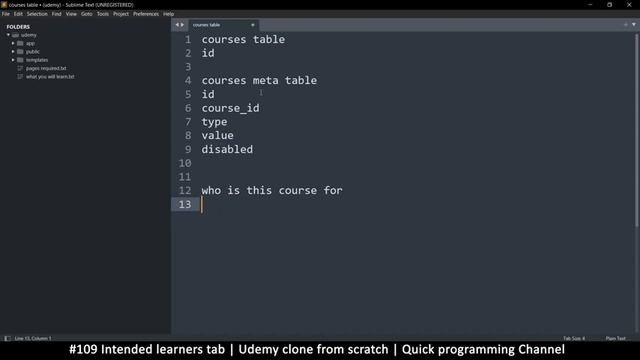 #109 intended learners tab | Udemy clone from scratch in php | Quick programming tutorial смотреть онлайн