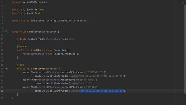 Восстановление IP-адреса (leetcode) смотреть онлайн