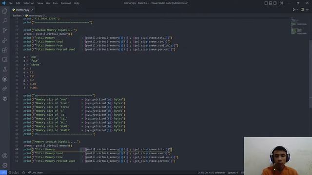 Print The Total Memory Used, Free, and Percent in Python смотреть онлайн