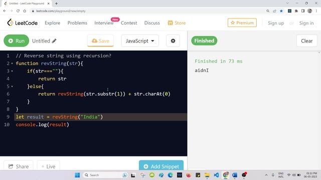 Reverse string using recursion смотреть онлайн