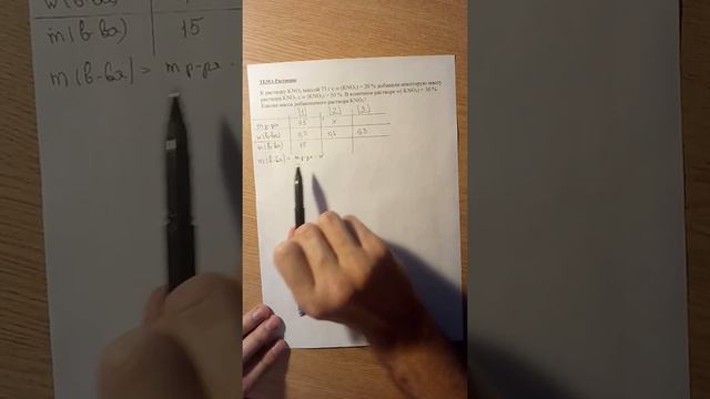 Задача на растворы. Решение через "стаканы" смотреть онлайн