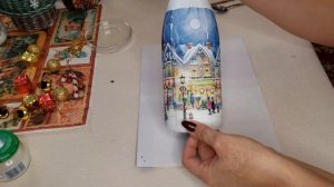 Декупаж бутылки за 2 часа | Новогодний подарок | Декупаж для начинающих