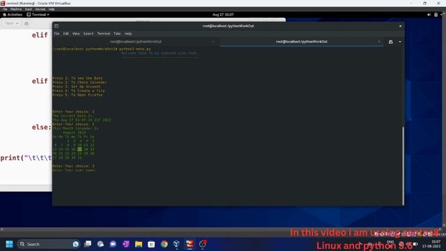 Linux Terminal Based Assistant Using Python in centos8 | Part 01 смотреть онлайн