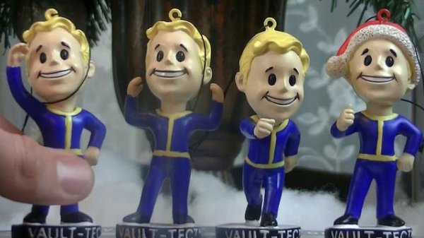 Fallout 4 Vault Boy Holiday Ornaments Unboxing