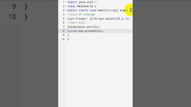 Collections.sort смотреть онлайн
