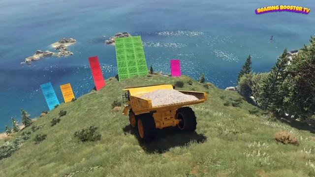 Cars Cliff Jumping - Cars vs Deep Water - GTA 5 Mods смотреть онлайн