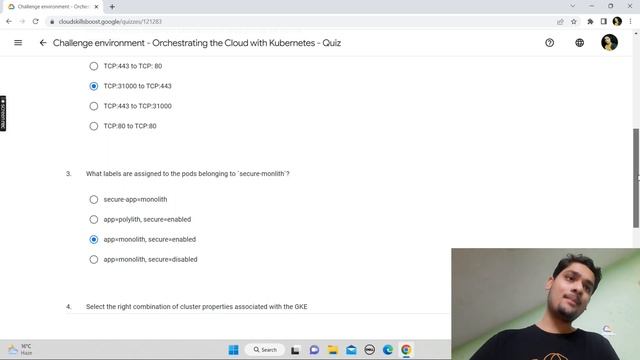 Challenge environment - Orchestrating the Cloud with Kubernetes - Quiz || Qwiklabs Trivia January смотреть онлайн
