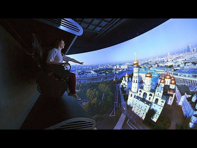 МОСКВА ПАРК ЗАРЯДЬЕ АТТРАКЦИОН ПОЛЁТ НАД РОССИЕЙ смотреть онлайн