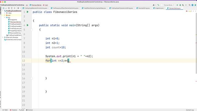 Fibonacci series in JAVA смотреть онлайн