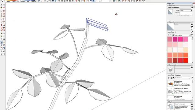 SketchUp Tutorial: Making a simple 3D plant (no plugins) смотреть онлайн