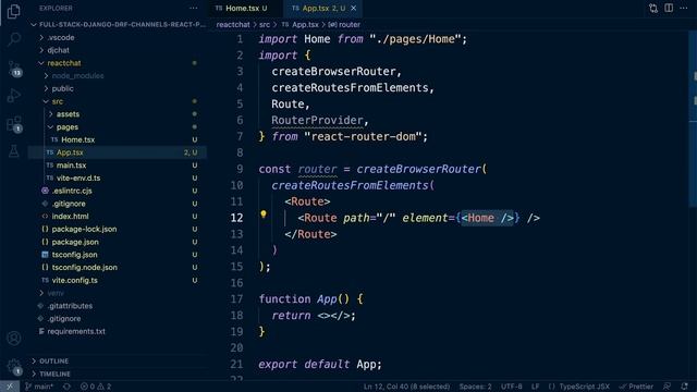Full Stack React Django DRF | Chat App | React Routing Introduction with React Router смотреть онлайн