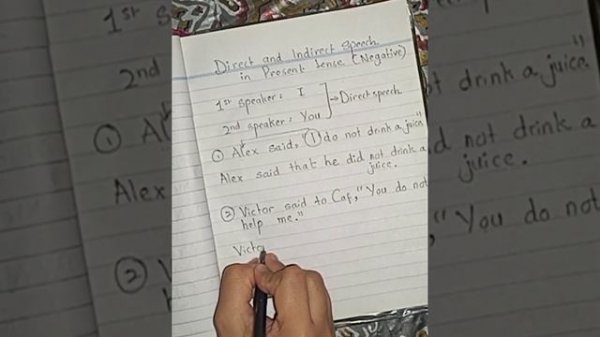 Direct and Indirect Speech in Present tense (Negative) | Easy to understand |