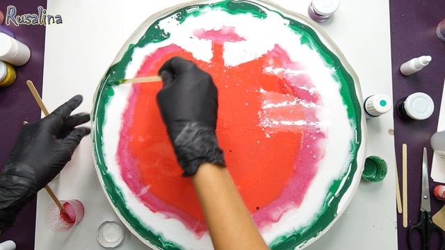 Арбуз | ResinArt  |  Рисование эпоксидной смолой