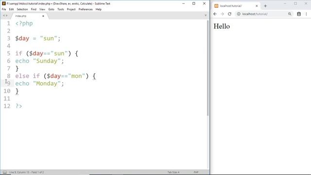 else if Statement - #16 PHP Tutorial For Beginners With Examples смотреть онлайн