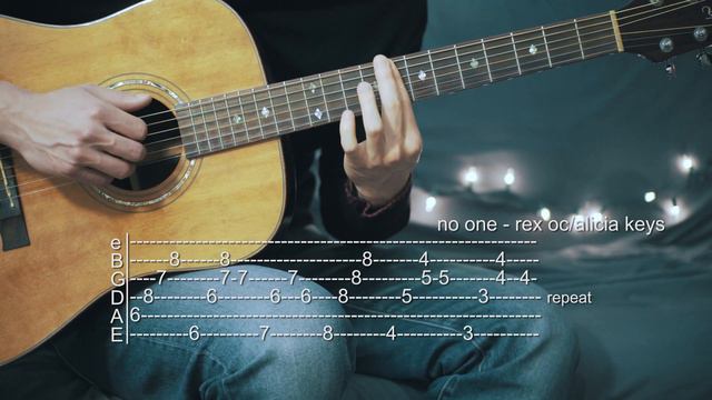 How To Play No One - Rex Orange County/Alicia Keys - Guitar Tabs смотреть онлайн
