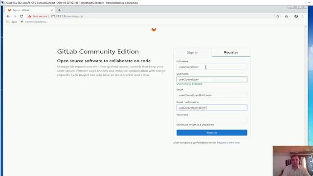 03-Creating and adding user to project in GIT repository in Gitlab смотреть онлайн