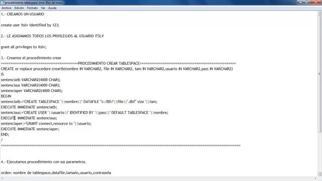 Crear tablespace con un procedimiento en oracle 11g смотреть онлайн
