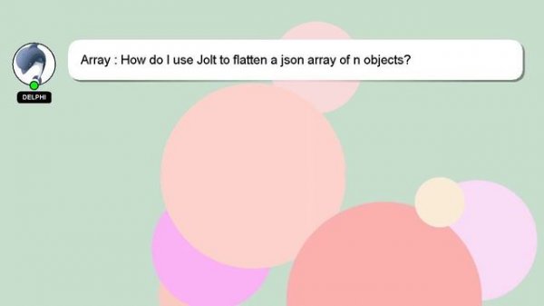 Array : How do I use Jolt to flatten a json array of n objects?