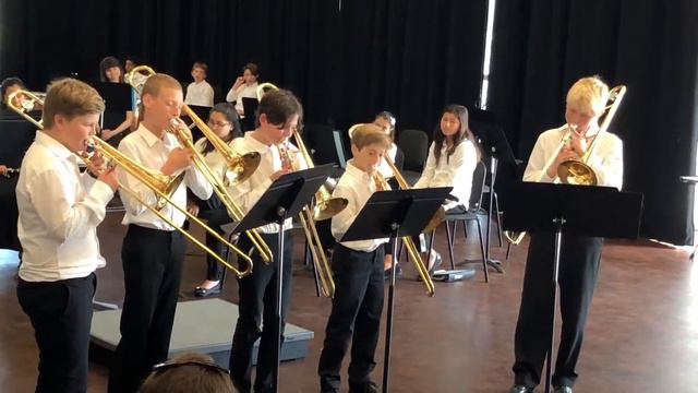 Elemental Band Trombone Section performs Raiders March смотреть онлайн