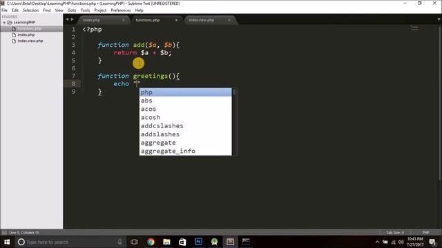 9. PHP Tutorial in Hindi/Urdu - Functions смотреть онлайн