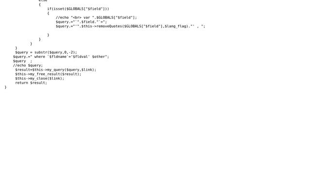 Code Review: Generalized PHP function for editing data in a table смотреть онлайн
