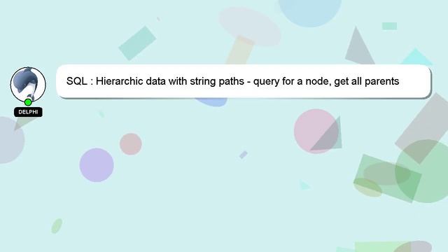 SQL : Hierarchic data with string paths - query for a node, get all parents and first level of thei смотреть онлайн