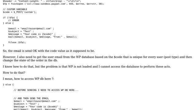 Wordpress: How to access WP database inside ipn.php? смотреть онлайн