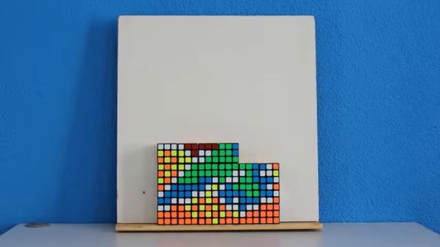 Мозаика Колибри из 42 кубиков Рубика таймлапс смотреть онлайн