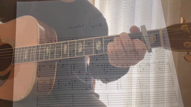 Oriental Wind / 久石 譲　　　Solo guitar Tab譜付き смотреть онлайн