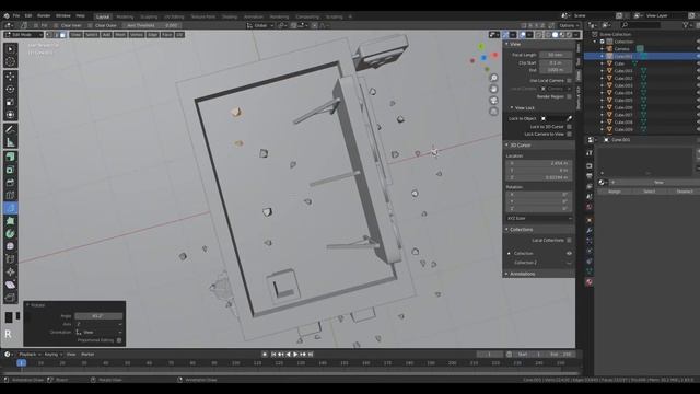 Pizza Shop in Blender 3D Modeling Low Poly Building Timelapse смотреть онлайн