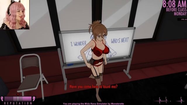 Училка-нереалка в Яндере симулятор / Yandere Simulator - Mida Rana Mod (Мида Рана мод)