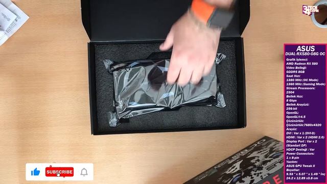 ASUS DUAL RX580 8GB OC Unboxing смотреть онлайн