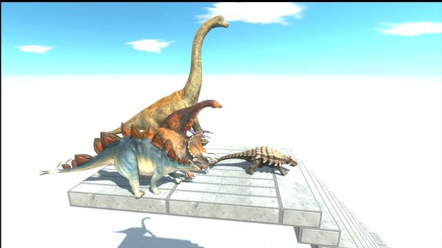 Dinosaurs VS Stairs - Animal Revolt Battle Simulator смотреть онлайн