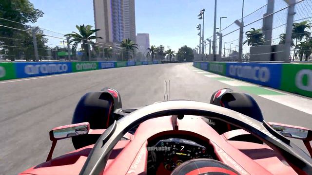 Ferrari F1 75 Roars through Jeddah, Saudi Arabia in Daytime F1 2022 смотреть онлайн