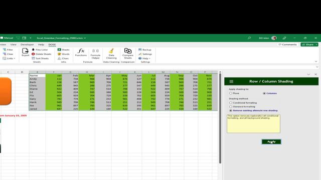 Excel Banded Rows Formatting - color every other row in Excel - Episode 2508G смотреть онлайн