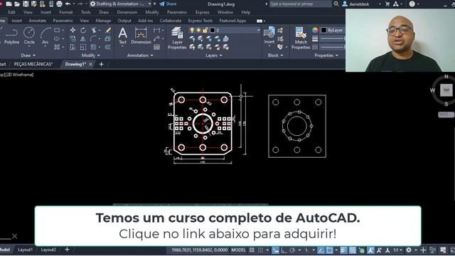 50 Exercícios de AutoCAD para Iniciantes - 9/50 [AutoCAD do zero] смотреть онлайн